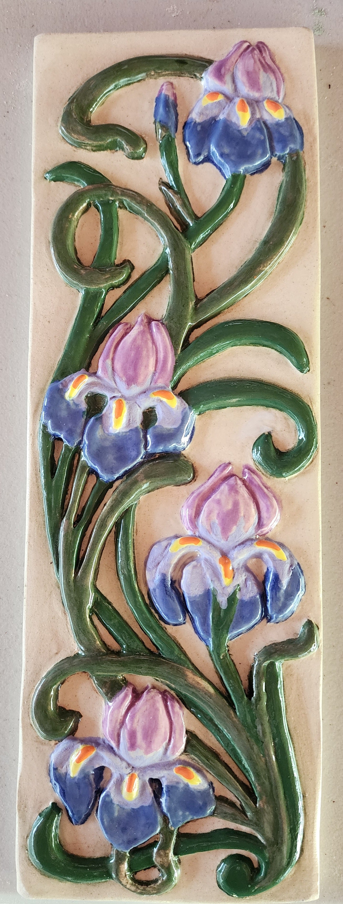 Irises 4x12 multicolored
