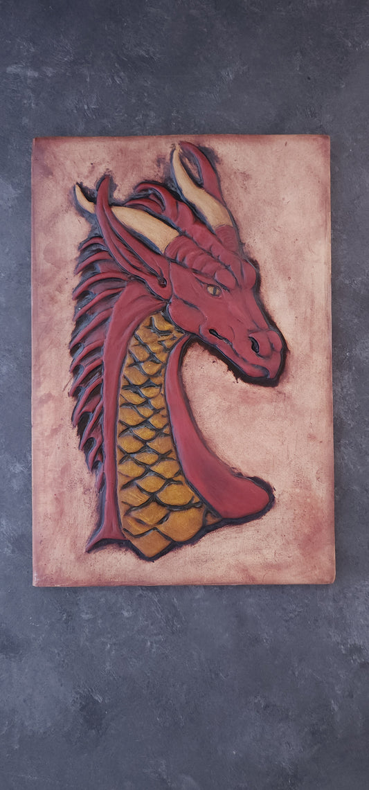 Dragon Sculpture Tile fantasy art