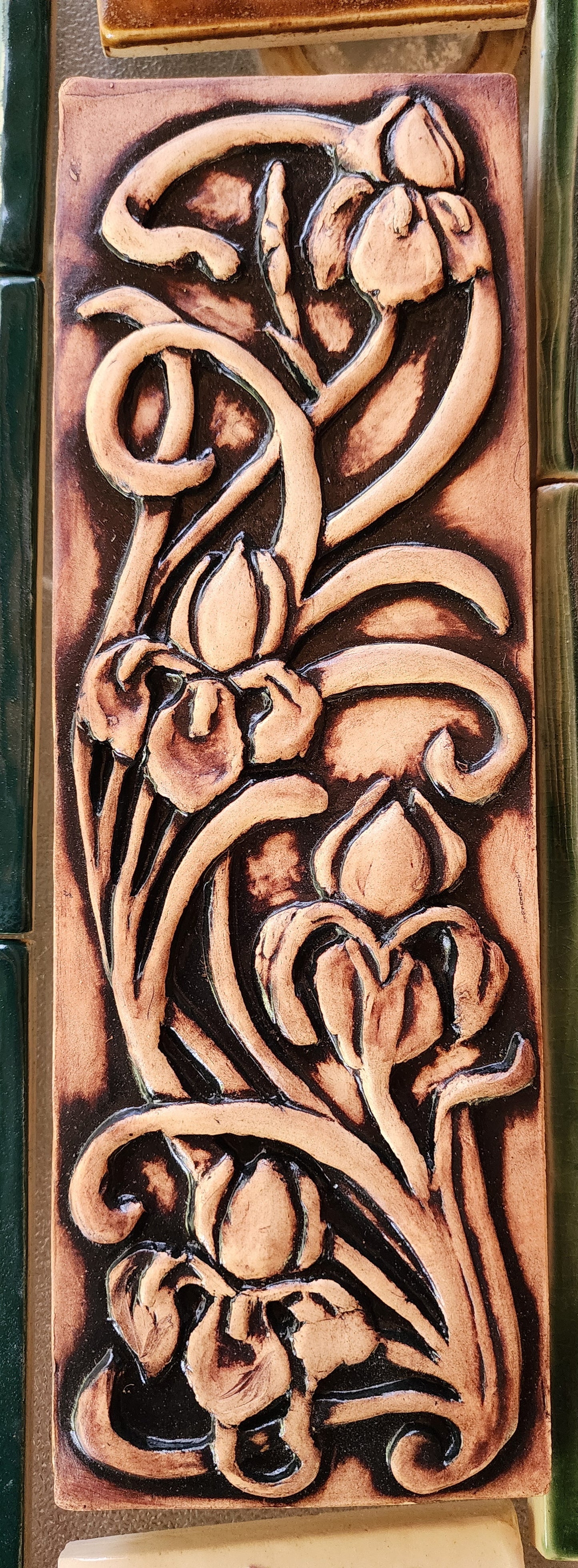 Irises 4x12 - single glaze