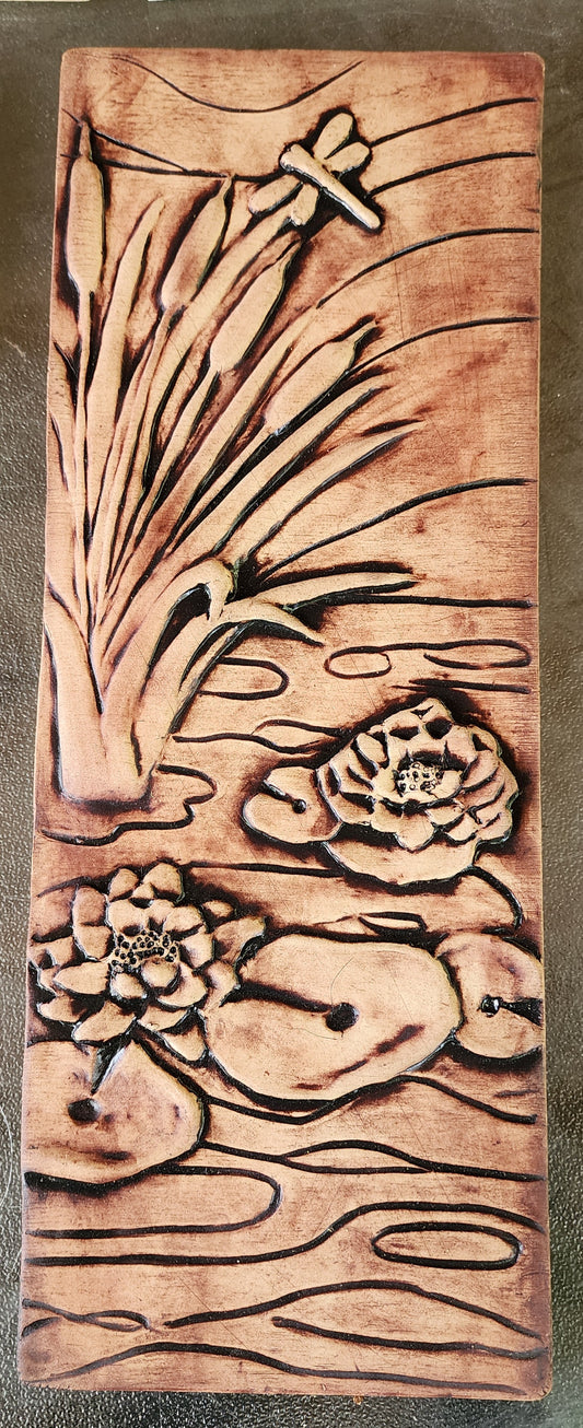 Pond, Iron Oxide wash, 16x6 inches