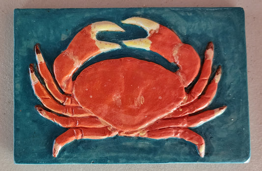 Crab, multicolored,  6x4 inches