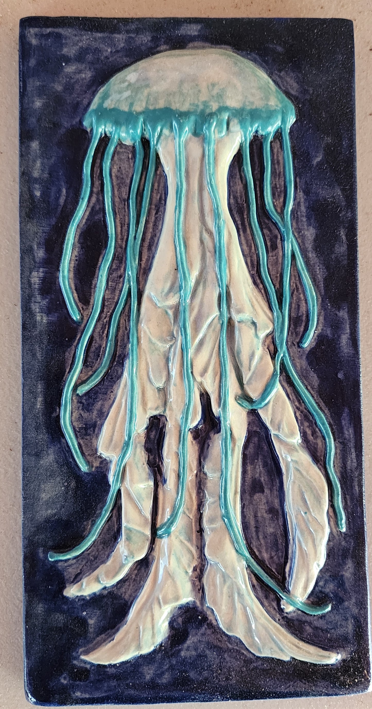 Jellyfish, multicolored, 8x4