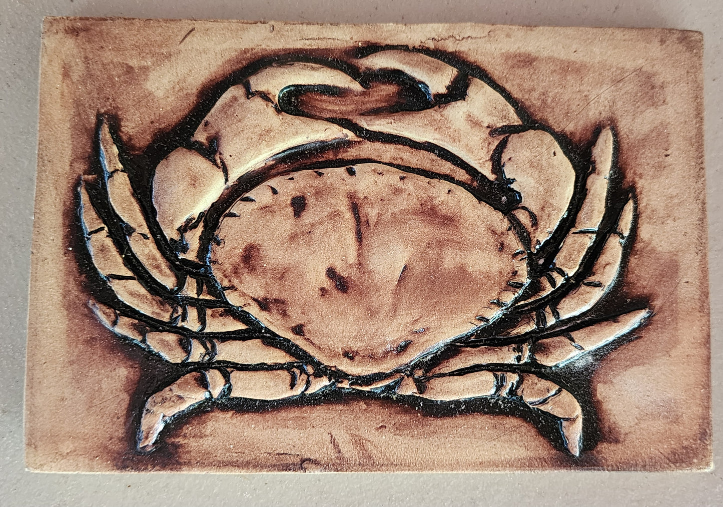 Crab, single glaze, 6x4 inches